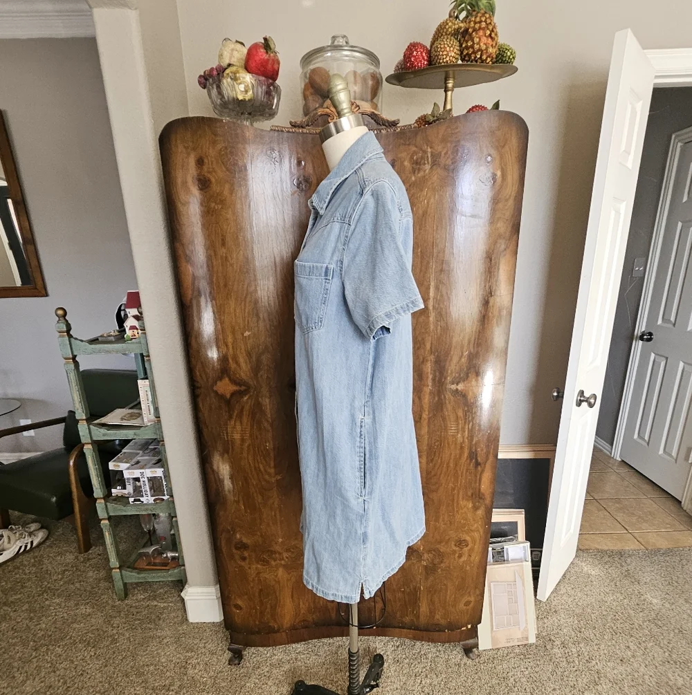 Levi's Light Blue Denim Shirt Dress - Picture 2 of 10